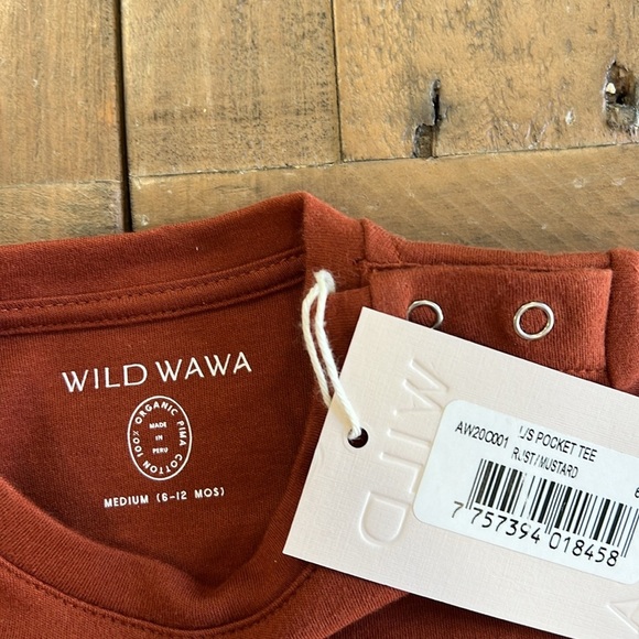 Wild Wawa rust long sleeve pocket tee nwt - Picture 3 of 6